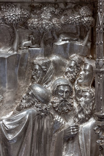 Détail de l'autel en argent du Trésor de Saint-Jean, Museo dell'Opera del Duomo, Florence
