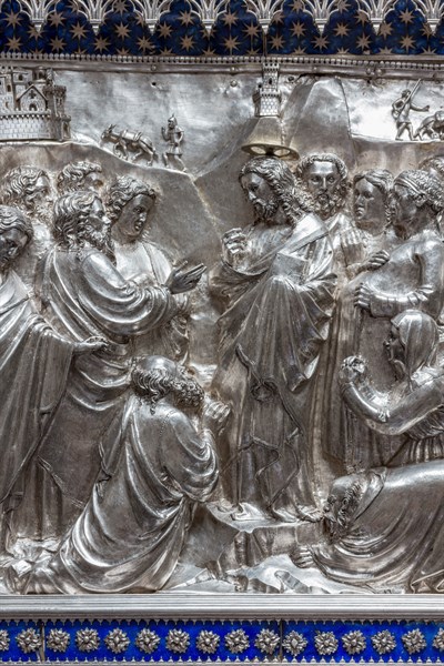 Détail de l'autel en argent du Trésor de Saint-Jean, Museo dell'Opera del Duomo, Florence