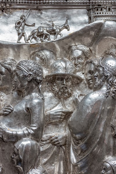 Détail de l'autel en argent du Trésor de Saint-Jean, Museo dell'Opera del Duomo, Florence
