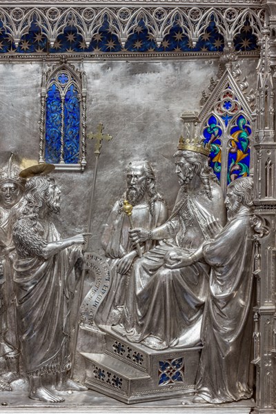 Détail de l'autel en argent du Trésor de Saint-Jean, Museo dell'Opera del Duomo, Florence