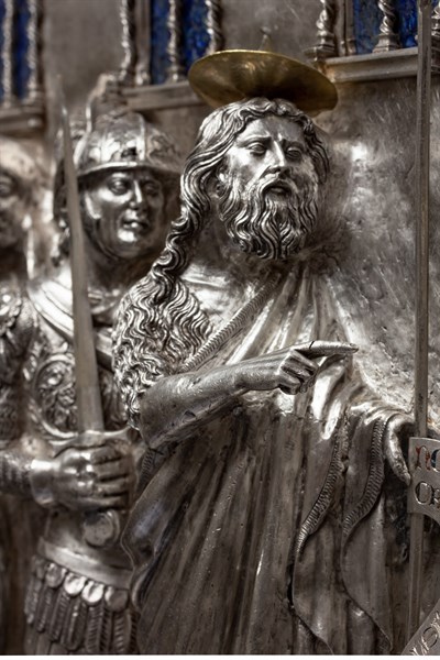 Détail de l'autel en argent du Trésor de Saint-Jean, Museo dell'Opera del Duomo, Florence