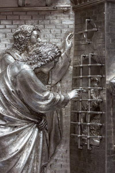 Détail de l'autel en argent du Trésor de Saint-Jean, Museo dell'Opera del Duomo, Florence