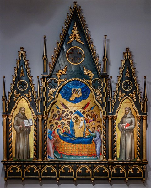“Dormitio Virginis, St. Francis of Assisi, St. Anthony of Padua”, by Paolo Veneziano