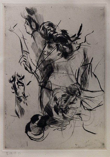 “Portrait of a Young Woman with Figures” by Giovanni Boldini