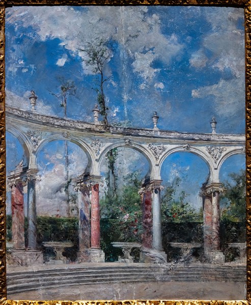 “The colonnade at Versailles” by Giovanni Boldini