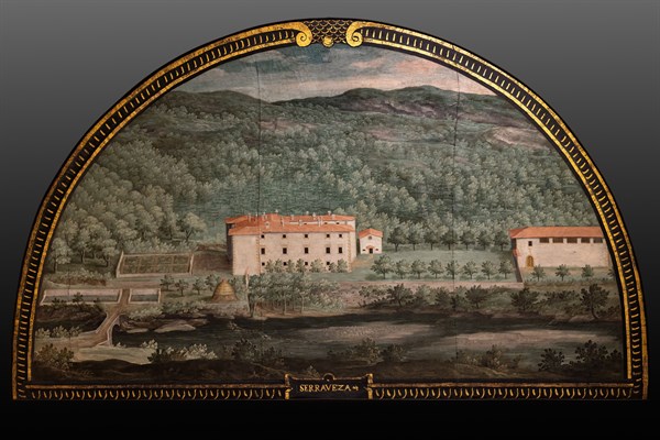 Medici Villa La Petraia: “the Medici villa of Seravezza”, in the lunette called “Seravezza”, one of