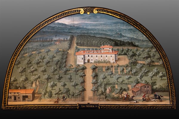 Medici Villa La Petraia: “the Medici villa La Magia”, in the lunette called “La Magia”, one of the