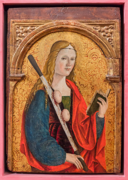 Bergamo, Museo Bernareggi: "Sant'Agata", di Bernardo o Antonio Marinoni, (notizie dal 1493 al