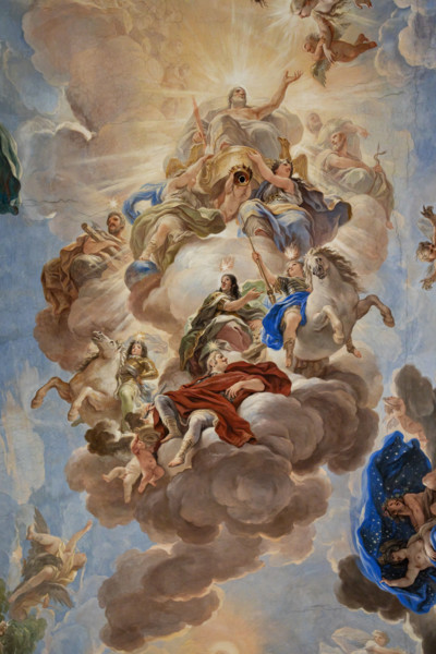 Palazzo Medici Riccardi, Galleria degli specchi (o Sala Luca Giordano): “Giove e l'apoteosi dei