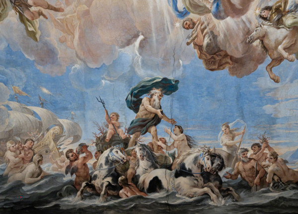 Palazzo Medici Riccardi, Galleria degli specchi (o Sala Luca Giordano): “Nettuno e Anfitrite”,