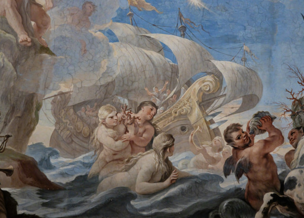 Palazzo Medici Riccardi, Galleria degli specchi (o Sala Luca Giordano): “Nettuno e Anfitrite”,