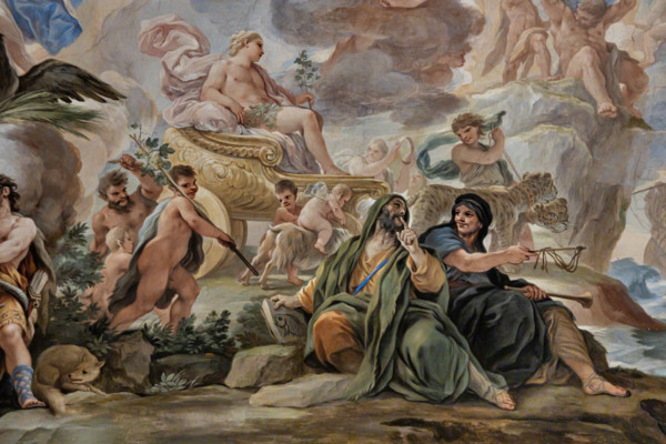 Palazzo Medici Riccardi, Galleria degli specchi (o Sala Luca Giordano): “Il trionfo di Bacco”,