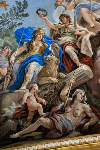Palazzo Medici Riccardi, Galleria degli specchi (o Sala Luca Giordano): “Allegoria della Fortezza”,