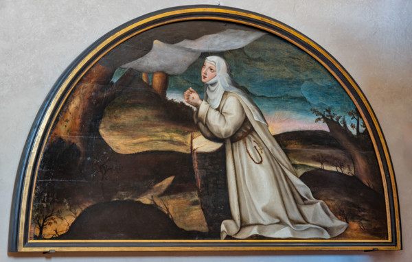 “Santa Caterina da Siena”, di Suor Plautilla Nelli, dipinto in lunetta proveniente dal Convento di