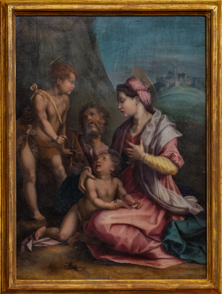 “Sacra Famiglia con S. Giovannino”, di Tommaso Manzuoli detto Maso di San Friano, da Andrea del