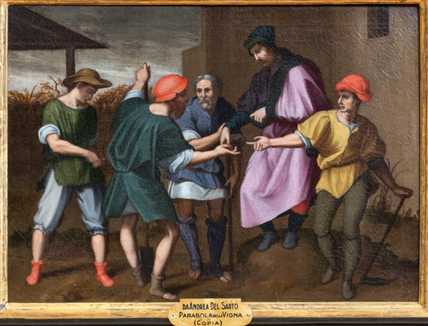 “Parable of the Vineyard: the Mercy”, by the Tuscan school, from Andrea del Sarto, second half of