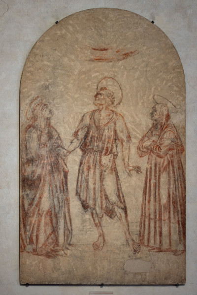 Sinopia dell’affresco “Visione di San Gerolamo tra S. Paola e S. Eustochio”” di Andrea del