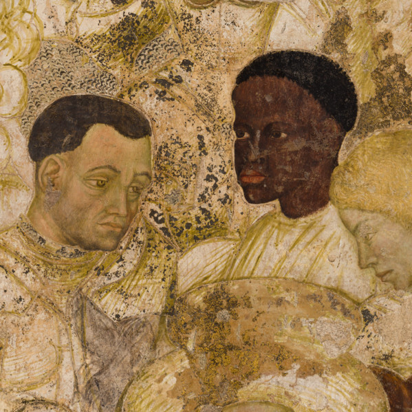 Palazzo Ducale, sala del Pisanello, parete nord-est: “Torneo-battaglia di Louvezerp”,  1430-1433,