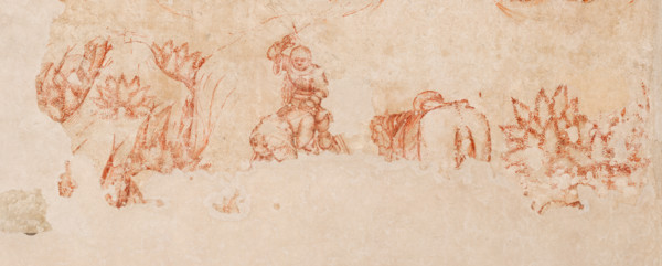 Palazzo Ducale, sala del Pisanello, parete nord-est: “Torneo-battaglia di Louvezerp”,  1430-1433,