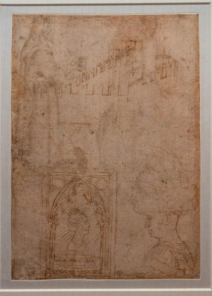 “Studi di un’architettura in scorcio, ritratti di Gianfrancesco Gonzaga e Niccolò III d’Este,