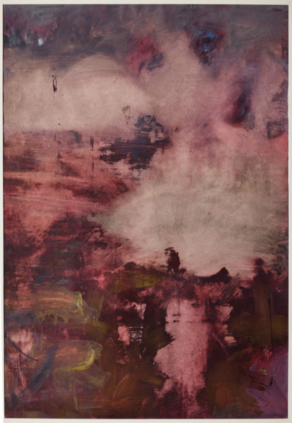 “Paesaggio” di Pompeo Vecchiati (1911 - 1985).
Monotipo su cartone 95 x 67.
Collezione Assicoop