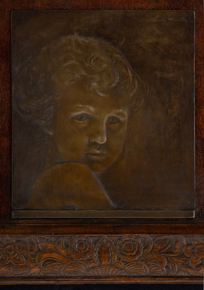 Collezione Assicoop Unipol, inv. n° 866: 
Arrigo Minerbi; " Fanciullo “  (bassorilievo in bronzo,