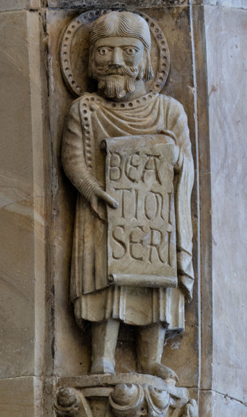 Fidenza, Duomo (Cattedrale di San Donnino), facciata, portale maggiore: dettaglio dell’archivolto
