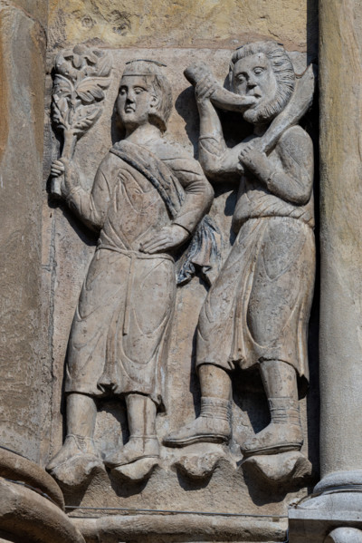 Fidenza, Duomo (St. Donnino Cathedral), apse: “the months of March and April”, surviving panel of
