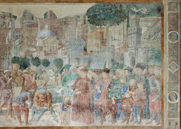 Pisa, Camposanto monumentale:
“Costruzione della Torre di Babele”, affreschi di Benozzo Gozzoli,