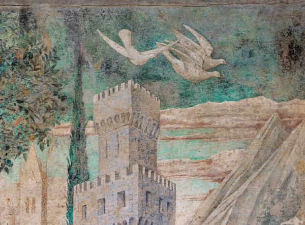 Pisa, Camposanto monumentale:
“Costruzione della Torre di Babele”, affreschi di Benozzo Gozzoli,