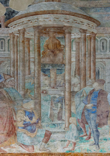 Pisa, Monumental Cemetery: 
“Abraham and the Worshippers of Belus (Baal)”, frescoes by Benozzo