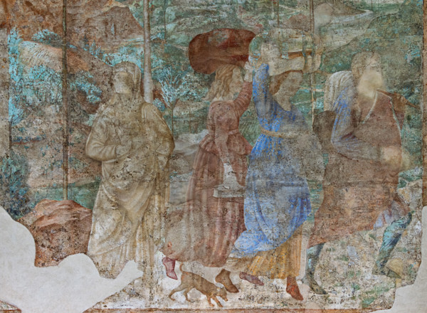 Pisa, Monumental Cemetery: 
“Burning of Sodoma”, frescoes by Benozzo Gozzoli, 1473/75.
Detail