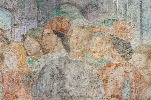 Pisa, Camposanto monumentale:
“Giuseppe alla corte del faraone”, affreschi di Benozzo Gozzoli,