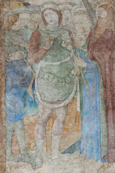 Pisa, Camposanto monumentale:
“La Verga di Aronne e il serpente di bronzo”,  affreschi di Benozzo