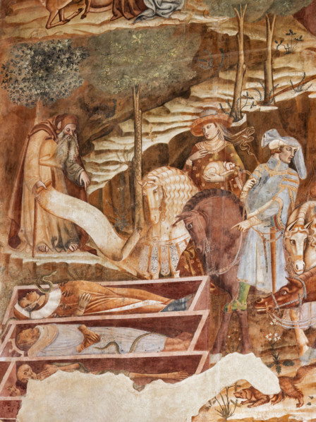 Pisa, Monumental Cemetery: "Triumph of Death," detail of the frescoes by Buonamico Buffalmacco,