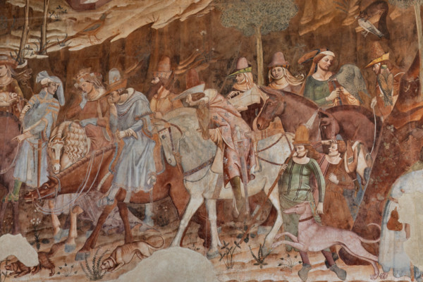 Pisa, Monumental Cemetery: "Triumph of Death," detail of the frescoes by Buonamico Buffalmacco,