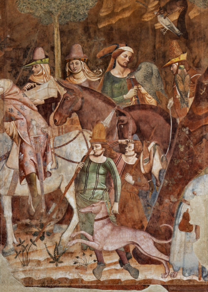 Pisa, Monumental Cemetery: "Triumph of Death," detail of the frescoes by Buonamico Buffalmacco,