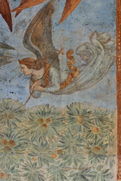 Pisa, Camposanto monumentale: ”Trionfo della Morte”, particolare degli affreschi di Buonamico
