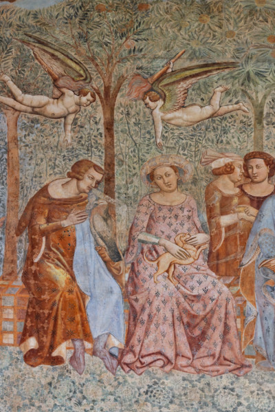 Pisa, Monumental Cemetery: "Triumph of Death," detail of the frescoes by Buonamico Buffalmacco,