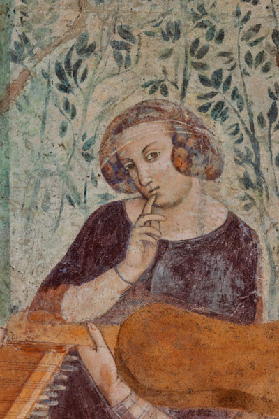 Pisa, Camposanto monumentale: ”Trionfo della Morte”, particolare degli affreschi di Buonamico