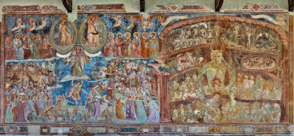 Pisa, Camposanto monumentale:
“Giudizio Universale”.  Affreschi di Buonamico Buffalmacco,