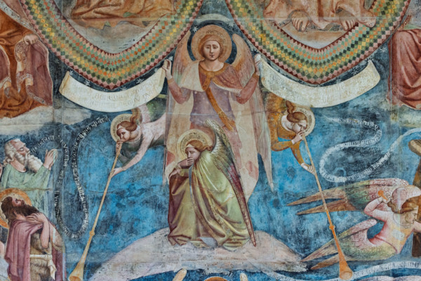 Pisa, Camposanto monumentale:
“Giudizio Universale”.  Affreschi di Buonamico Buffalmacco,
