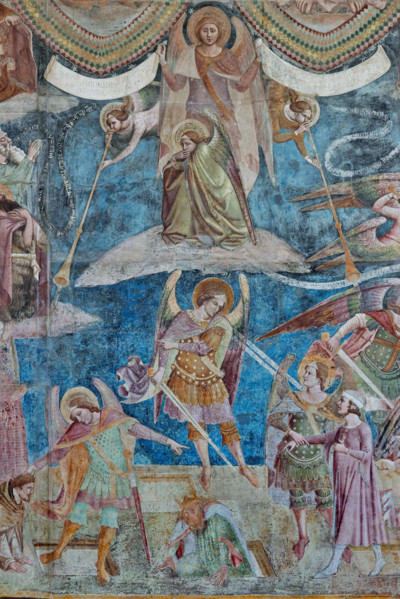 Pisa, Camposanto monumentale:
“Giudizio Universale”.  Affreschi di Buonamico Buffalmacco,