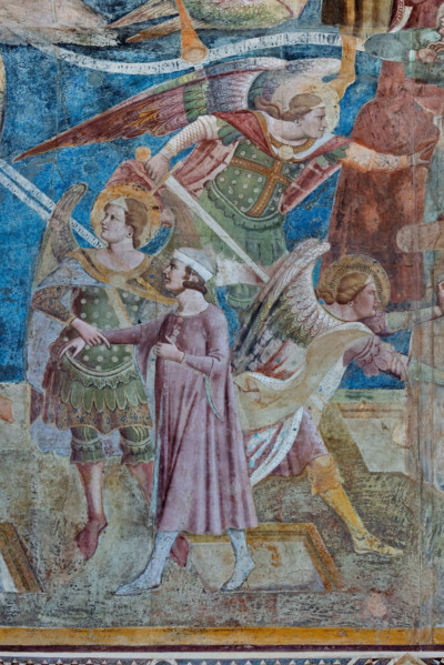 Pisa, Camposanto monumentale:
“Giudizio Universale”.  Affreschi di Buonamico Buffalmacco,
