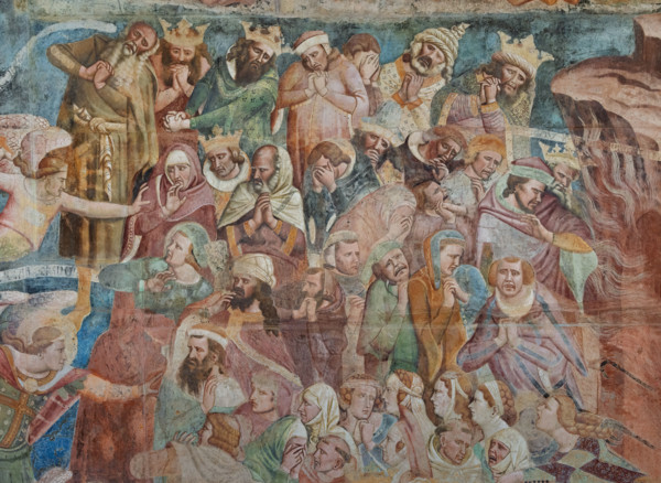 Pisa, Camposanto monumentale:
“Giudizio Universale”.  Affreschi di Buonamico Buffalmacco,