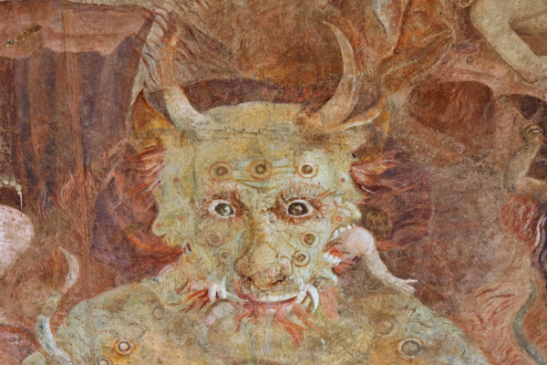 Pisa, Camposanto monumentale:
“Inferno”; particolare con “Lucifero", figura gigantesca, di