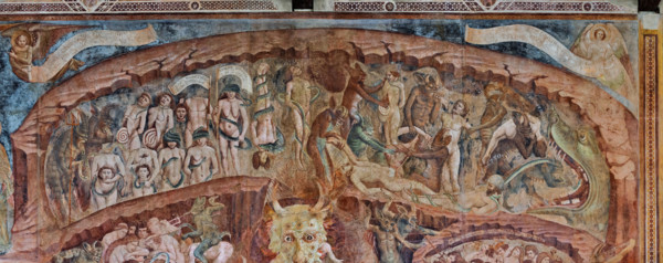 Pisa, Monumental Cemetery: “Hell”. Frescoes by Buonamico Buffalmacco, 1336/1341.
On the left,