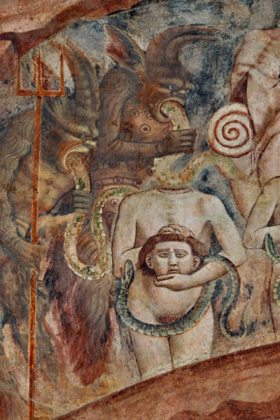 Pisa, Monumental Cemetery: “Hell”. Frescoes by Buonamico Buffalmacco, 1336/1341.
Detail showing