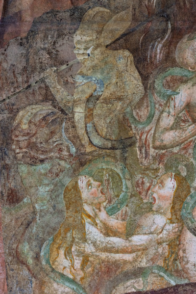 Pisa, Camposanto monumentale:
“Inferno”.  Affreschi di Buonamico Buffalmacco, 1336/1341