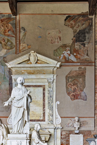 Pisa, Monumental Cemetery, East Wall: 
fragments of the "Incredulity of St. Thomas" and the